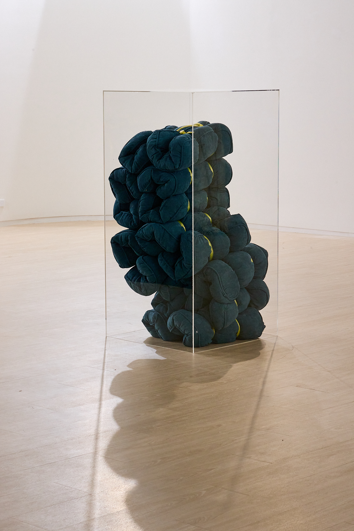 We are living in a room installation by oneg - mixed media exploring body exterior and interior duality